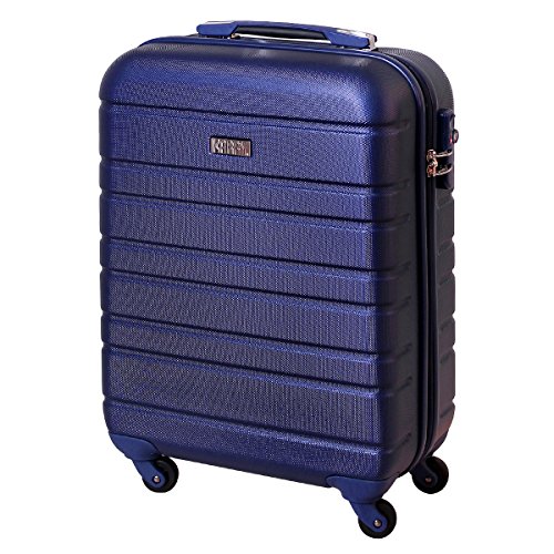 Karry Handgepäck Bordgepäck kabinentrolley Hartschalen Koffer für Kurzreisen Urlaub Reisen Businesskoffer Trolley Case TSA Schloss 30 Liter Saphir Blau 815