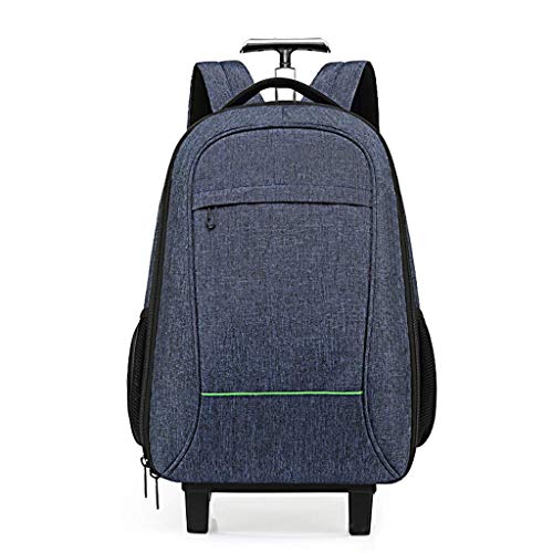 FANQIECHAODAN Doppel Umhängetasche Business Trolley Rucksack Reisetasche Wasserdichter Rucksack 3 In 1 Rollen Trolley Rucksack Handgepäck Koffer Reisetasche Laptoptasche (Farbe : Blau)