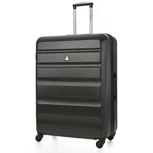 Aerolite XL Große Leichtgewicht ABS Hartschale 4 Rollen Trolley Koffer Reisekoffer Hartschalenkoffer Rollkoffer Gepäck, 79cm, Kohlegrau