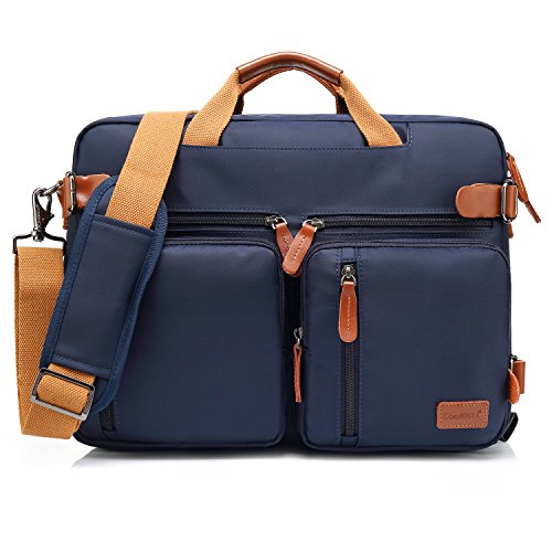 CoolBell umwandelbar Aktentasche Messenger Bag Umhängetasche Laptop Tasche Business Backpack Bag Multifunktions Reise Rucksack Notebook Schultertasche Passend für 17 Zoll Laptop/Herren/Damen(Blau)