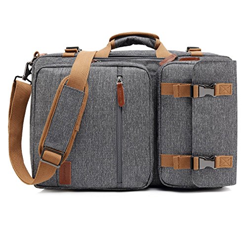 CoolBell 15,6 Zoll umwandelbar Aktentasche Rucksack Messenger Bag Mehrzweck Reiserucksack Herren Umhängetasche Schultertasche Business Travel Backpack Laptoptasche Notebooktasche(Grau)