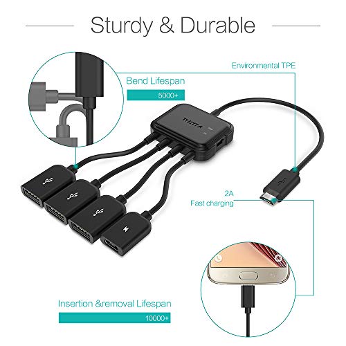 Micro Usb Hub Adaptor Mit Power Tusita Port Charging Otg Host Cable