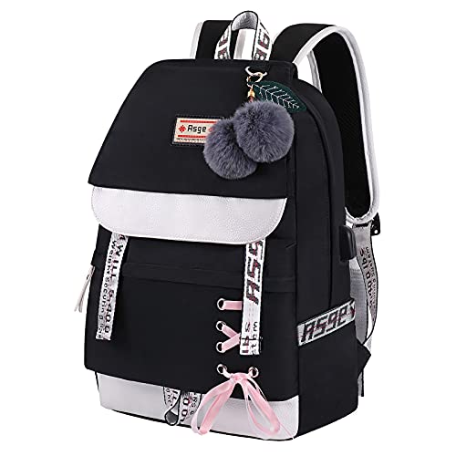 Asge Schulrucksack Mädchen Schulranzen Jungen Schultasche mit Ergonomischem Design Rucksack Campus Backpack Nylon Wasserdicht Daypacks Damen Freizeitrucksack Teenager Rucksäcke Modisch Schule Bag