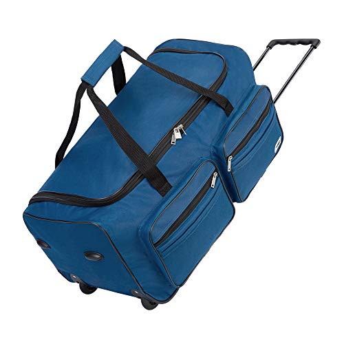 Monzana® Reisetasche mit Rollen 85 Liter Volumen Trolley Funktion Teleskopgriff 70x36x34cm Standfüße XL Groß Weichgepäck Reisegepäck Gepäcktasche